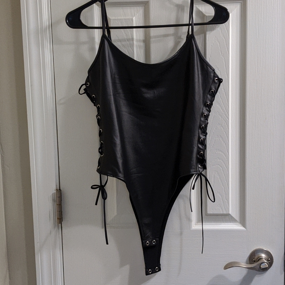 Forever 21 Leather Bodysuit